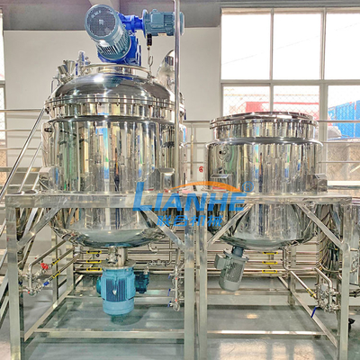 65 Rpm 1000L Lotion Mixer Machine مستحضرات التجميل ، آلة صنع مرهم من النوع الثابت