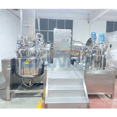 مستحضرات التجميل كريم عالية القص مستحلب خلاط 200L البخار التدفئة التحكم PLC