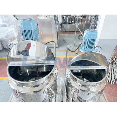مستحضرات التجميل كريم عالية القص مستحلب خلاط 200L البخار التدفئة التحكم PLC