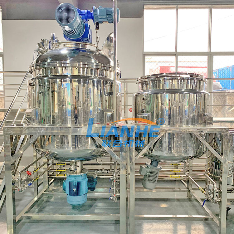 65 Rpm 1000L Lotion Mixer Machine مستحضرات التجميل ، آلة صنع مرهم من النوع الثابت